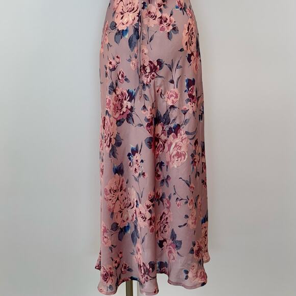 Free People Intimately Easy to Love Midi Slip Dress Floral Print Size S - Picture 7 of 13